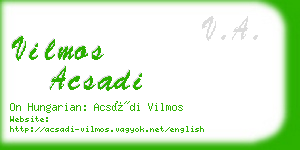 vilmos acsadi business card